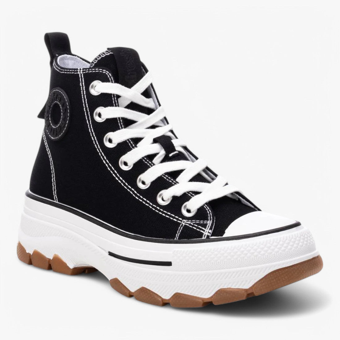 Refresh Black High-Top Boot – Classic, Chunky & Vegan-Friendly - Leavys Shoes