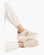 Refresh Beige Vegan Platform Trainers with Leopard Trim