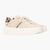 Refresh Beige Vegan Platform Trainers with Leopard Trim