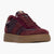 Refresh Vegan Burgundy Trainer with Leopard Detail