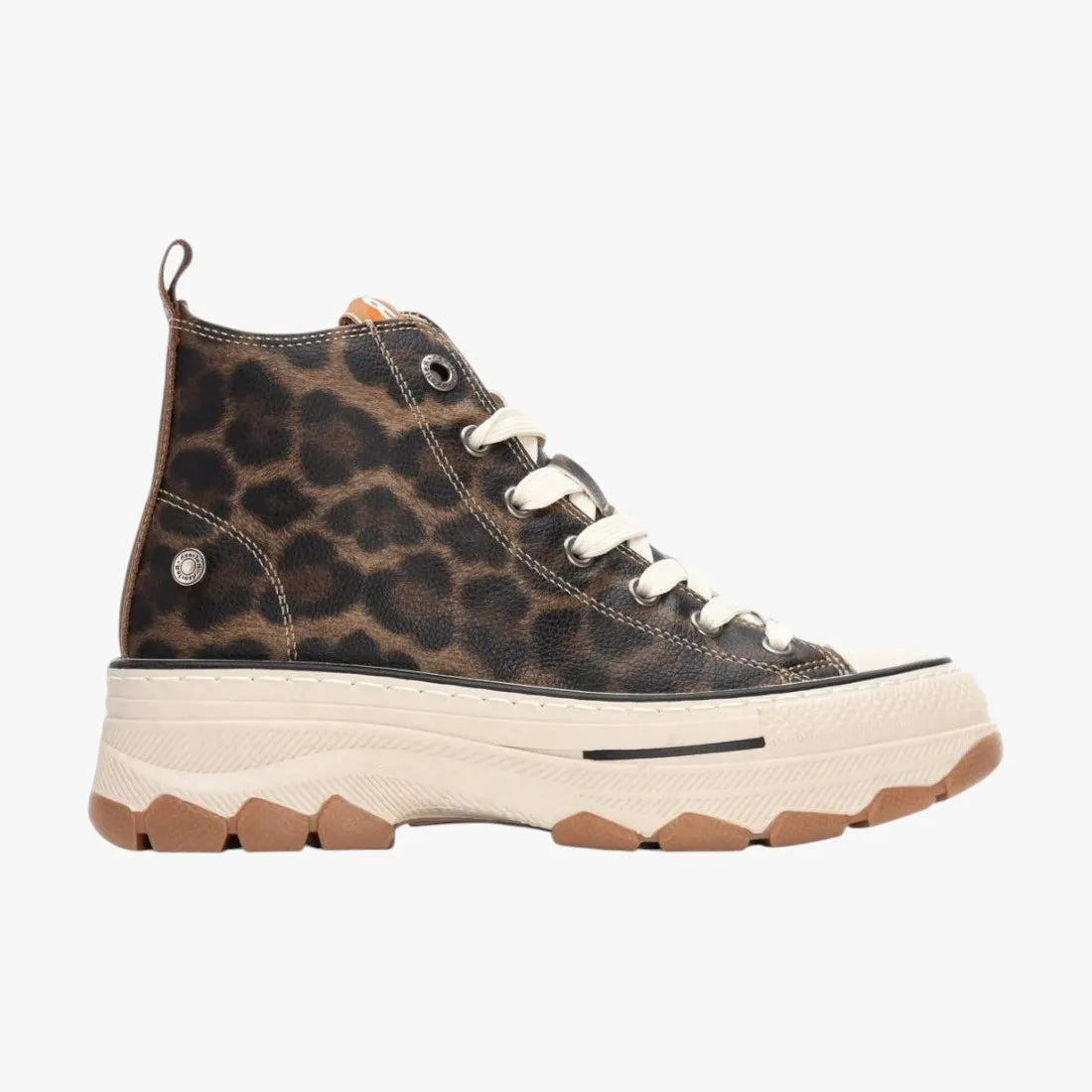 Refresh Leopard Print High-Top Sneakers with Platform Sole - Leavys Shoes