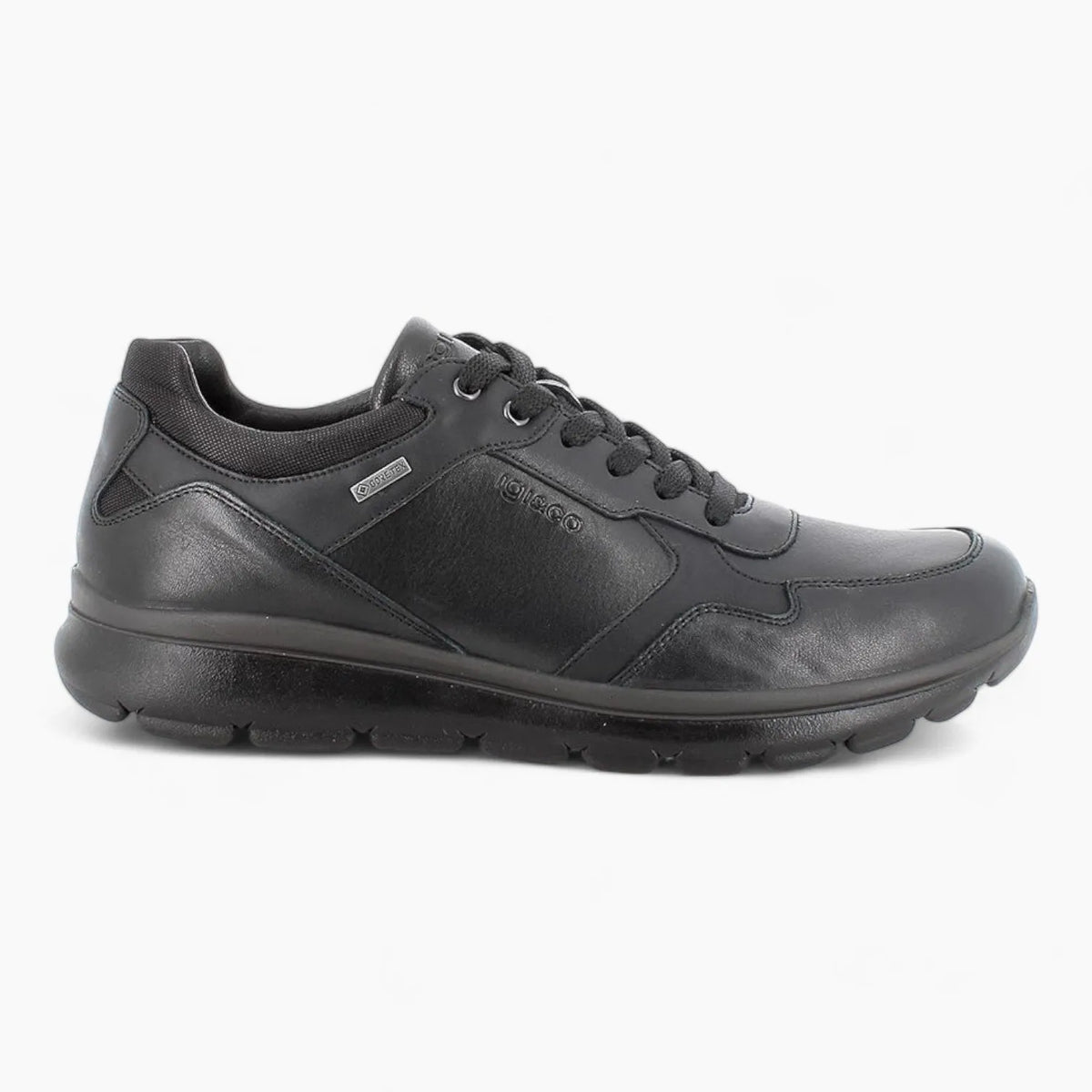 Men&#39;s Black Leather GORE-TEX Sneakers by IGI&amp;CO – Breathable &amp; Waterproof - Leavys Shoes