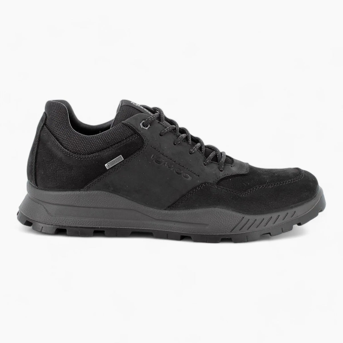 Men&#39;s Black Leather Sneakers with GORE-TEX by IGI&amp;CO – Waterproof Comfort - Leavys Shoes