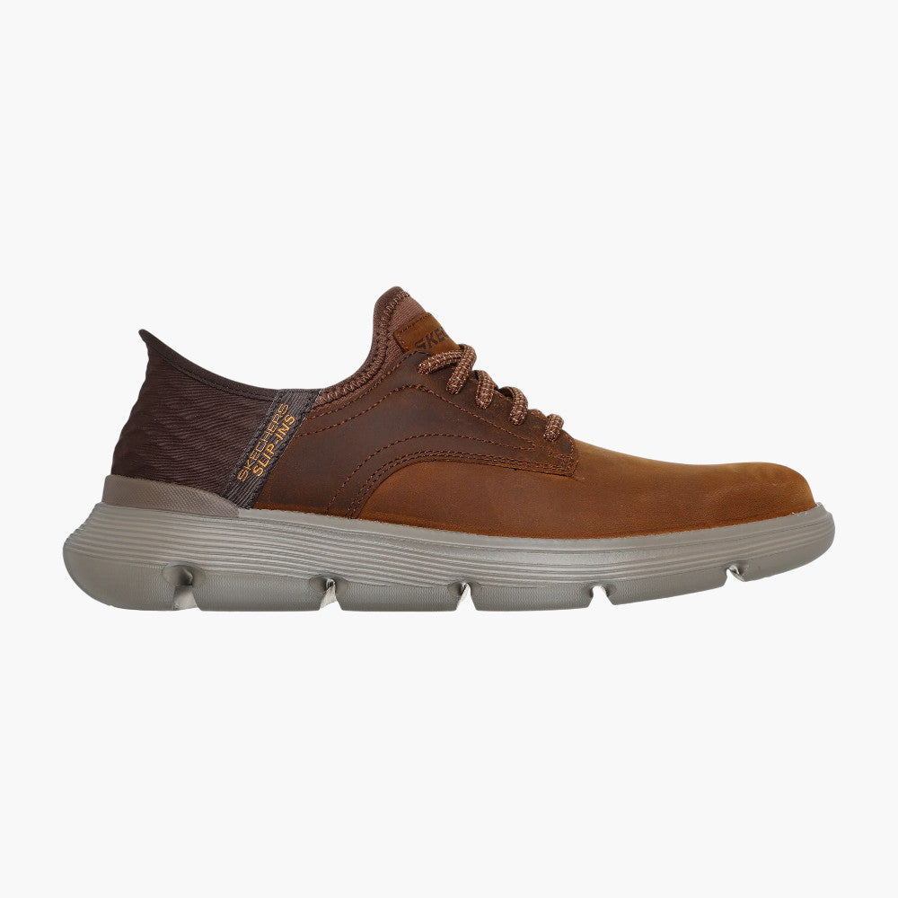 Skechers Slip-ins Garza Gervin Leather Oxfords in Brown