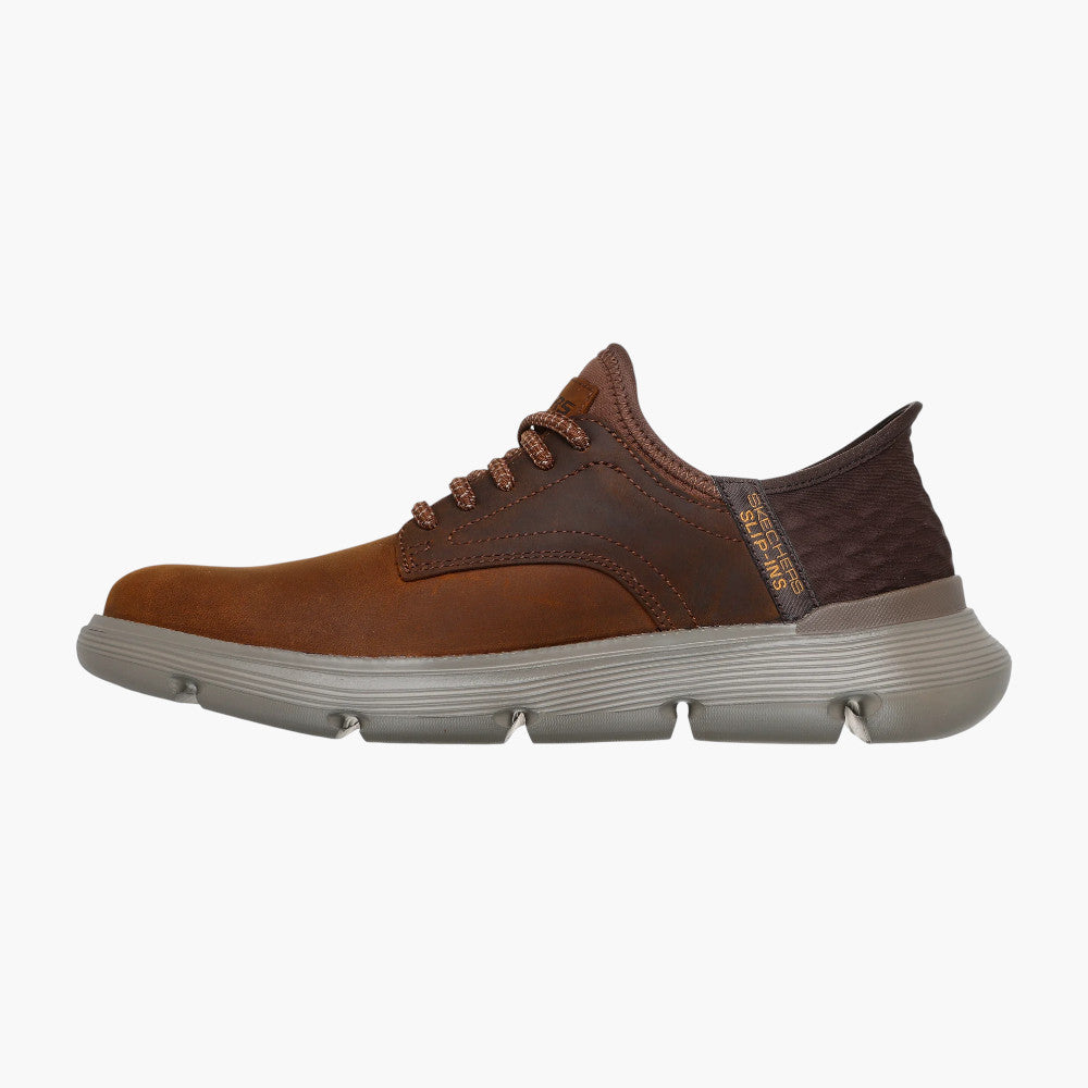 Skechers Slip-ins Garza Gervin Leather Oxfords in Brown
