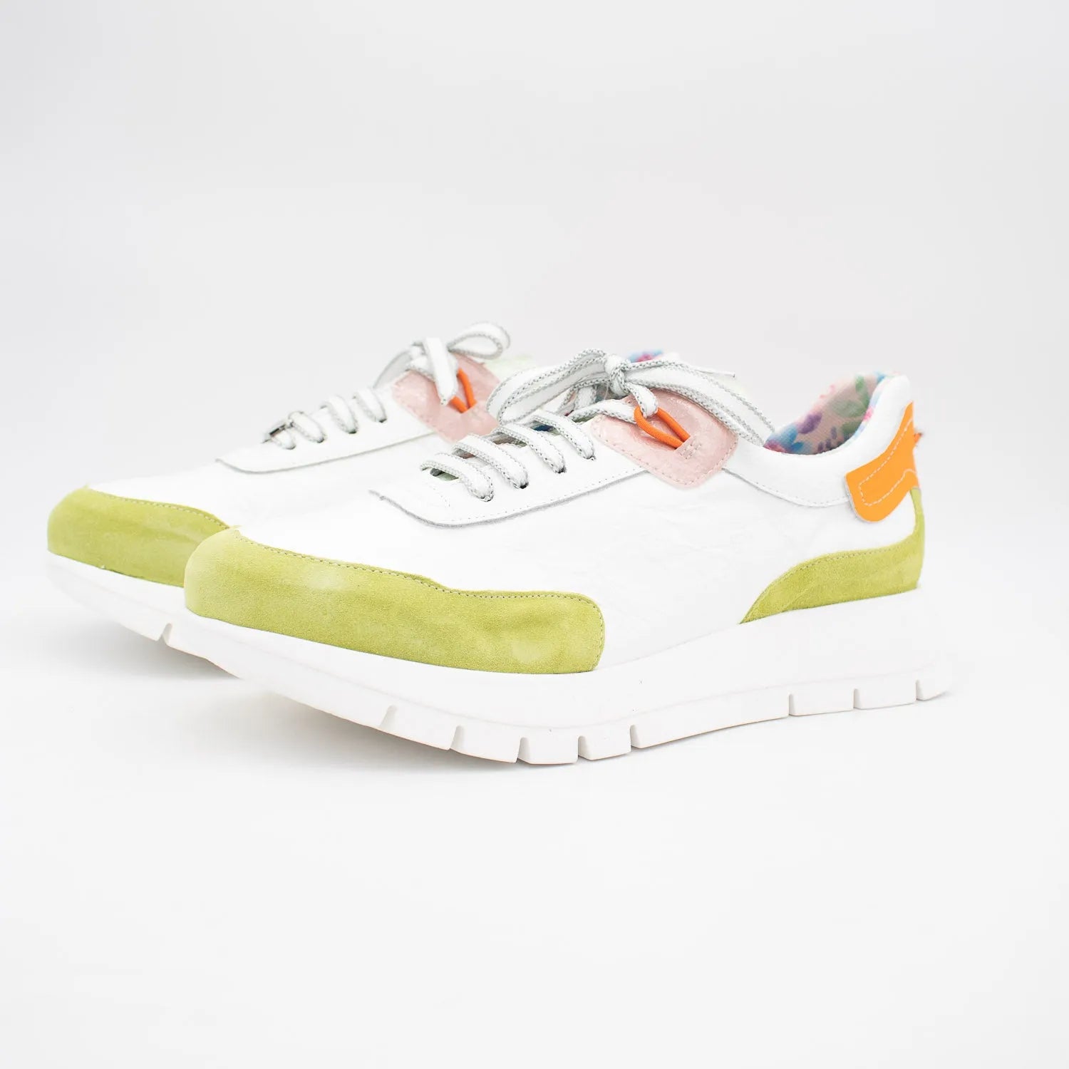 Jose Saenz White & Green Runner – Sporty & Chic - Leavys Shoes