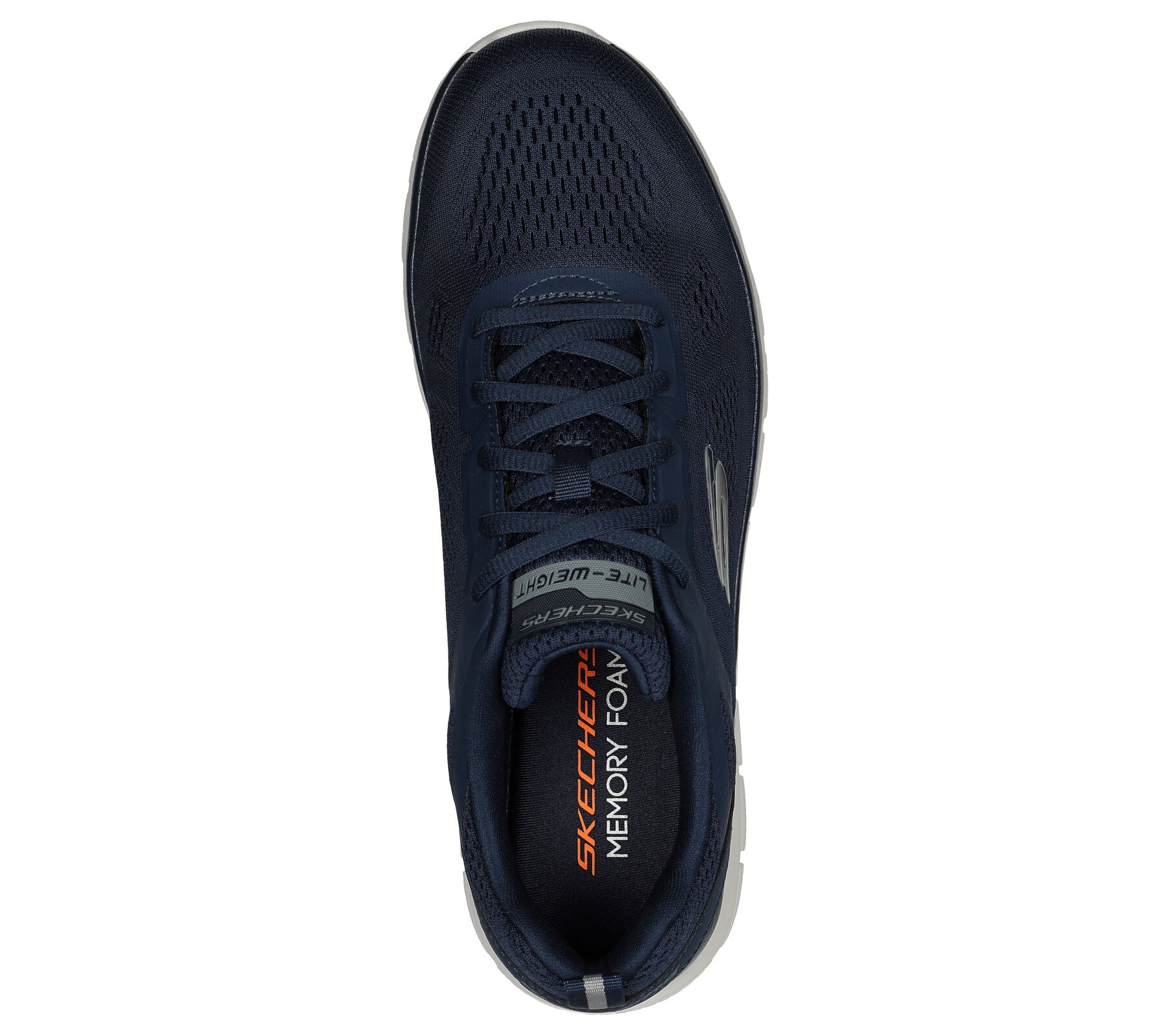     Skechers Track - Broader vegan trainers with Memory Foam insole.