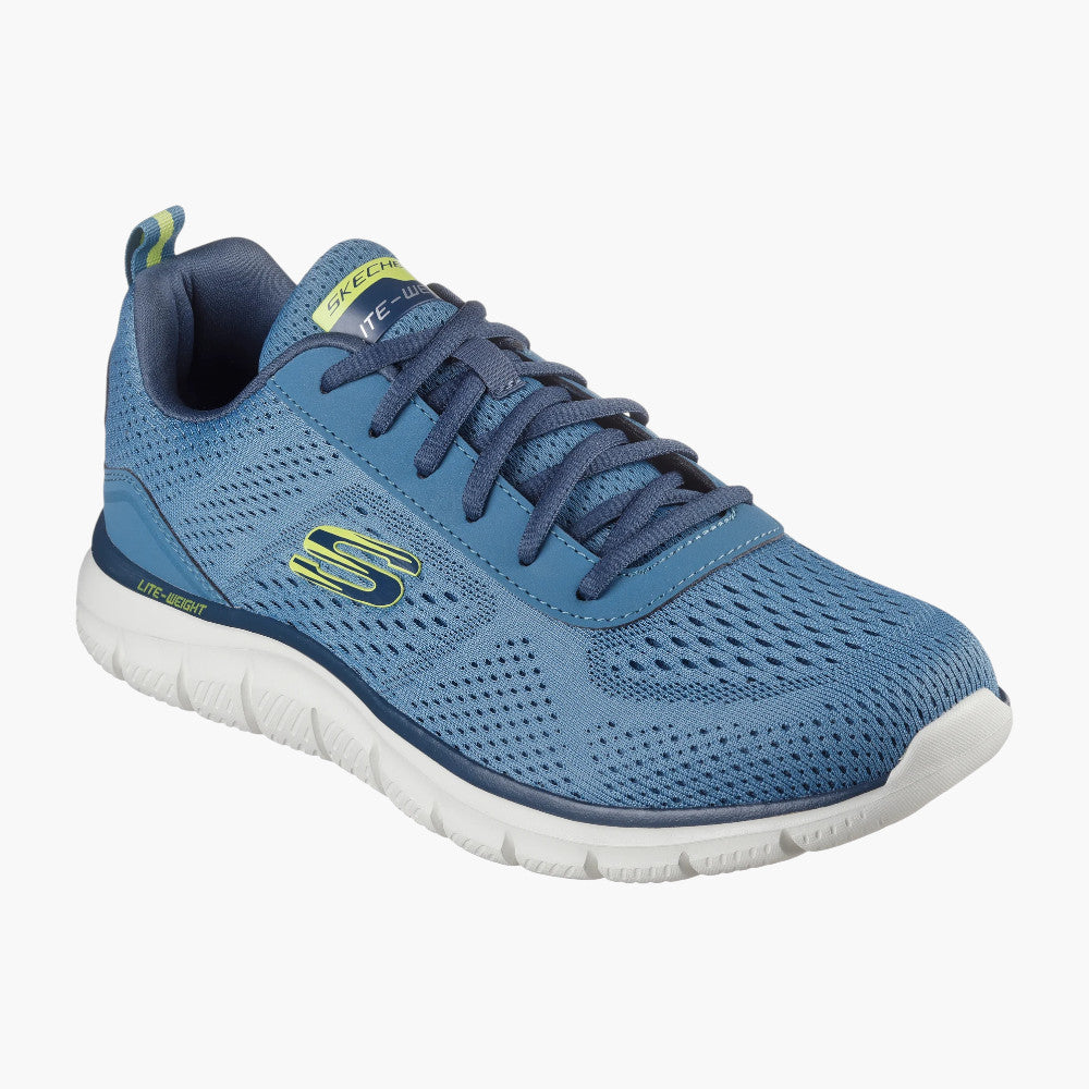 Skechers Track - Leshur Blue Vegan Mesh Trainers - Leavys Shoes