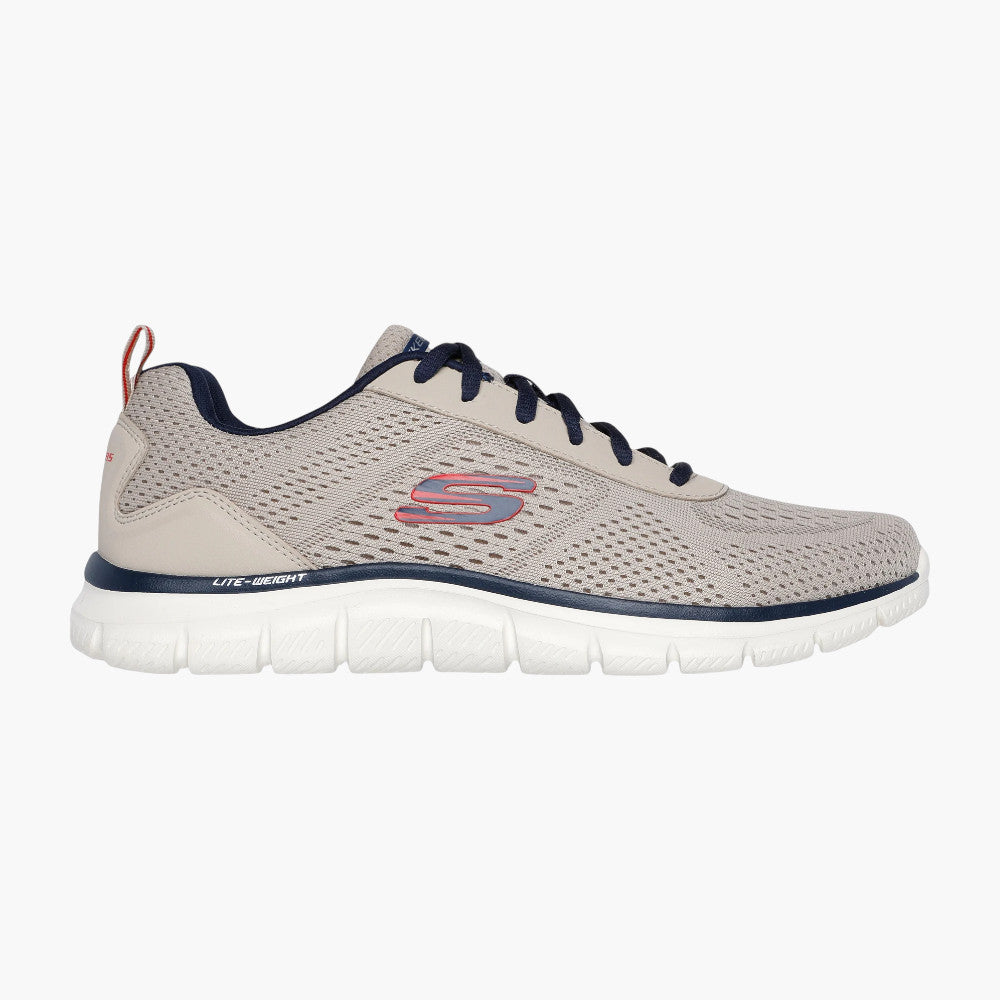 Skechers Track - Leshur Vegan Trainers in Taupe/Navy