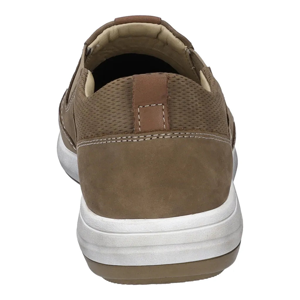 Josef Seibel Men's Taupe Leather Slip-On Shoes - Leavys Shoes