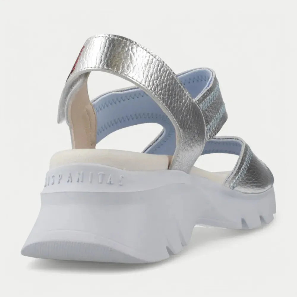 Hispanitas Silver Sports Sandal – Contemporary Elegance with Ultimate Comfort