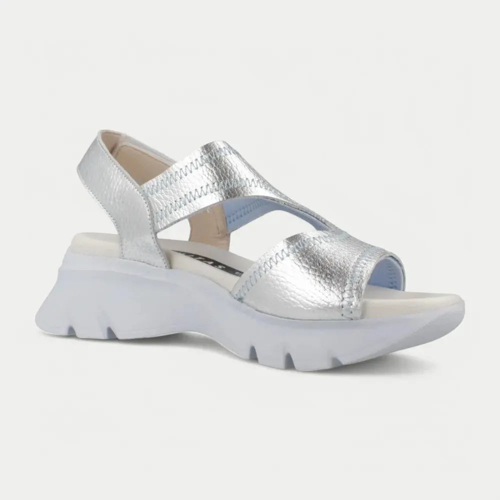 Hispanitas Silver Sports Sandal – Contemporary Elegance with Ultimate Comfort