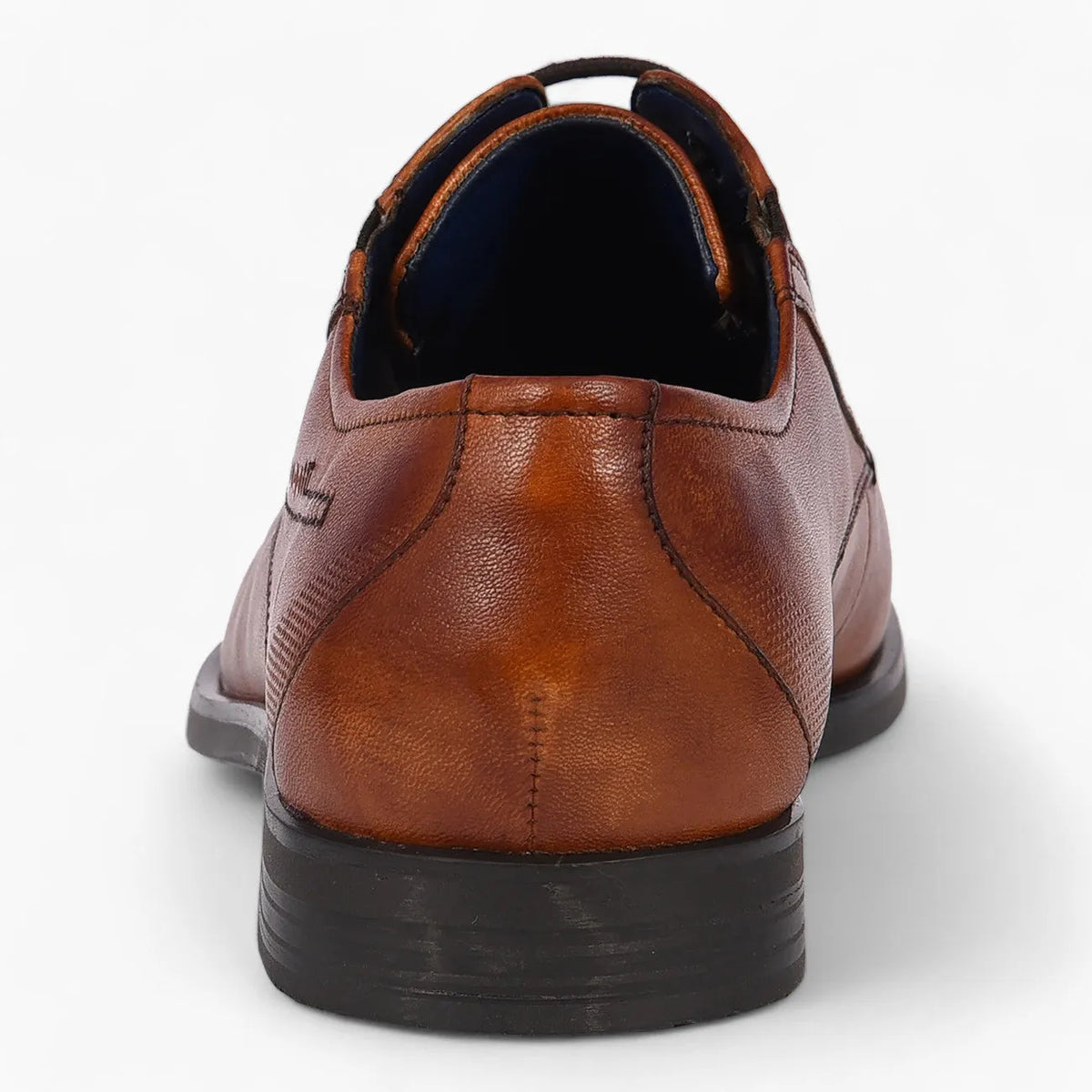 Bugatti Men's Cognac Leather Business Lace-Up Shoes – Hand-Finished - Leavys Shoes