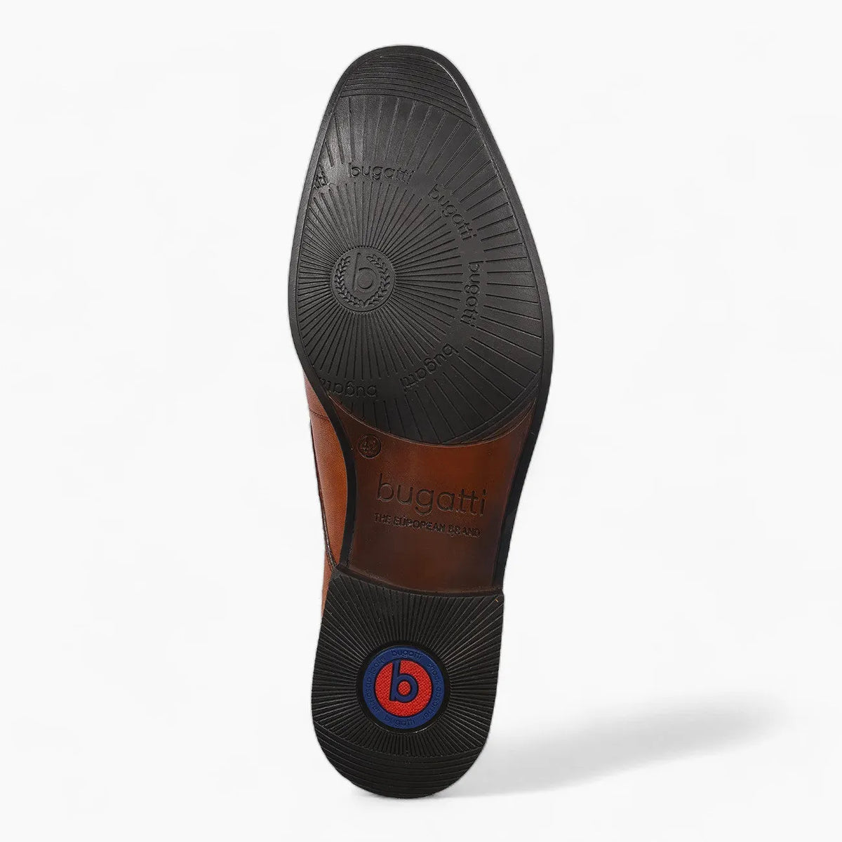 Bugatti Men's Cognac Leather Business Lace-Up Shoes – Hand-Finished - Leavys Shoes