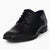 Bugatti Black Leather Business Lace-Up Shoes with Honeycomb Pattern