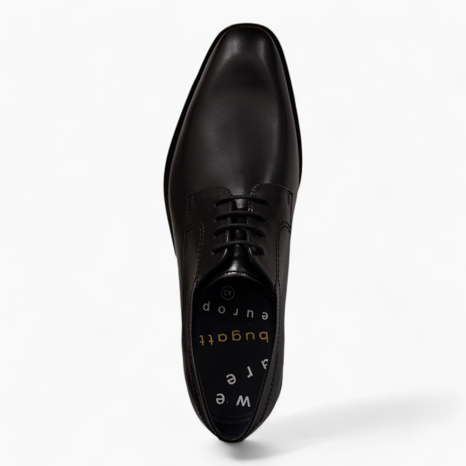 Bugatti Elegant Black Leather Derby Business Shoes