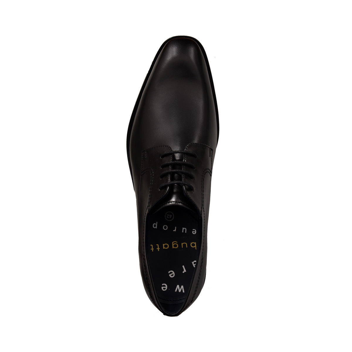 Bugatti Elegant Black Leather Derby Business Shoes