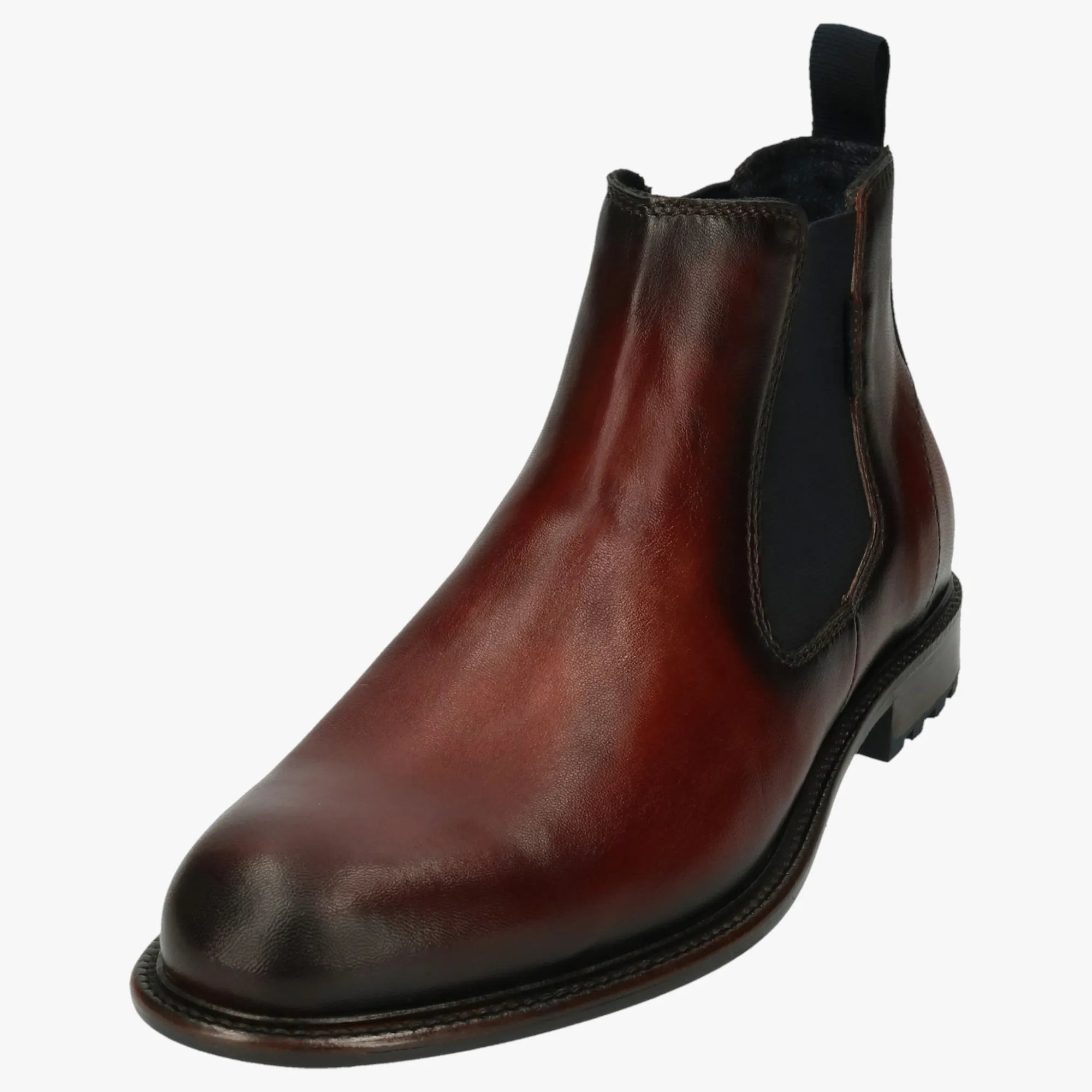 Bugatti Medium Brown Leather Men’s Chelsea Boot – Lightweight Grip Sole (311-A0A32) - Leavys Shoes