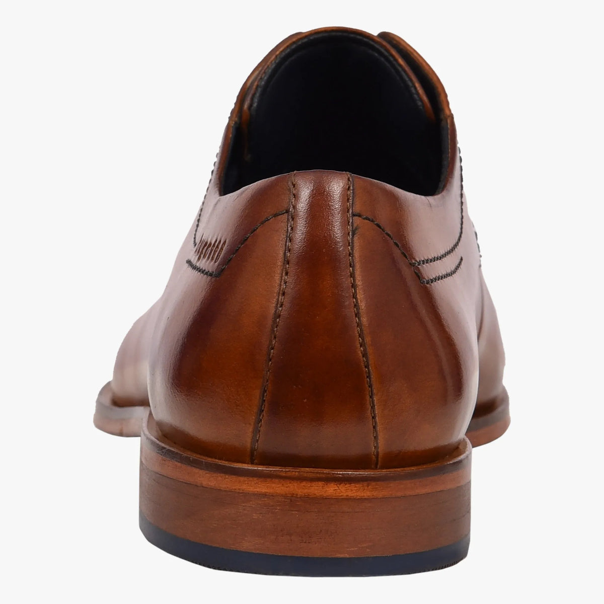 Bugatti Men’s Cognac Leather Derby Shoes with Hand-Polished Finish - Leavys Shoes