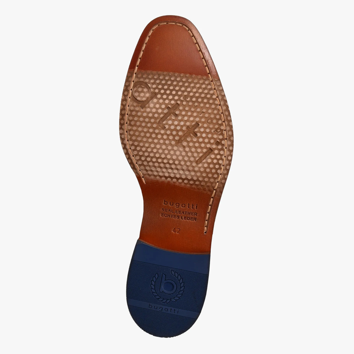 Bugatti Men’s Cognac Leather Derby Shoes with Hand-Polished Finish - Leavys Shoes