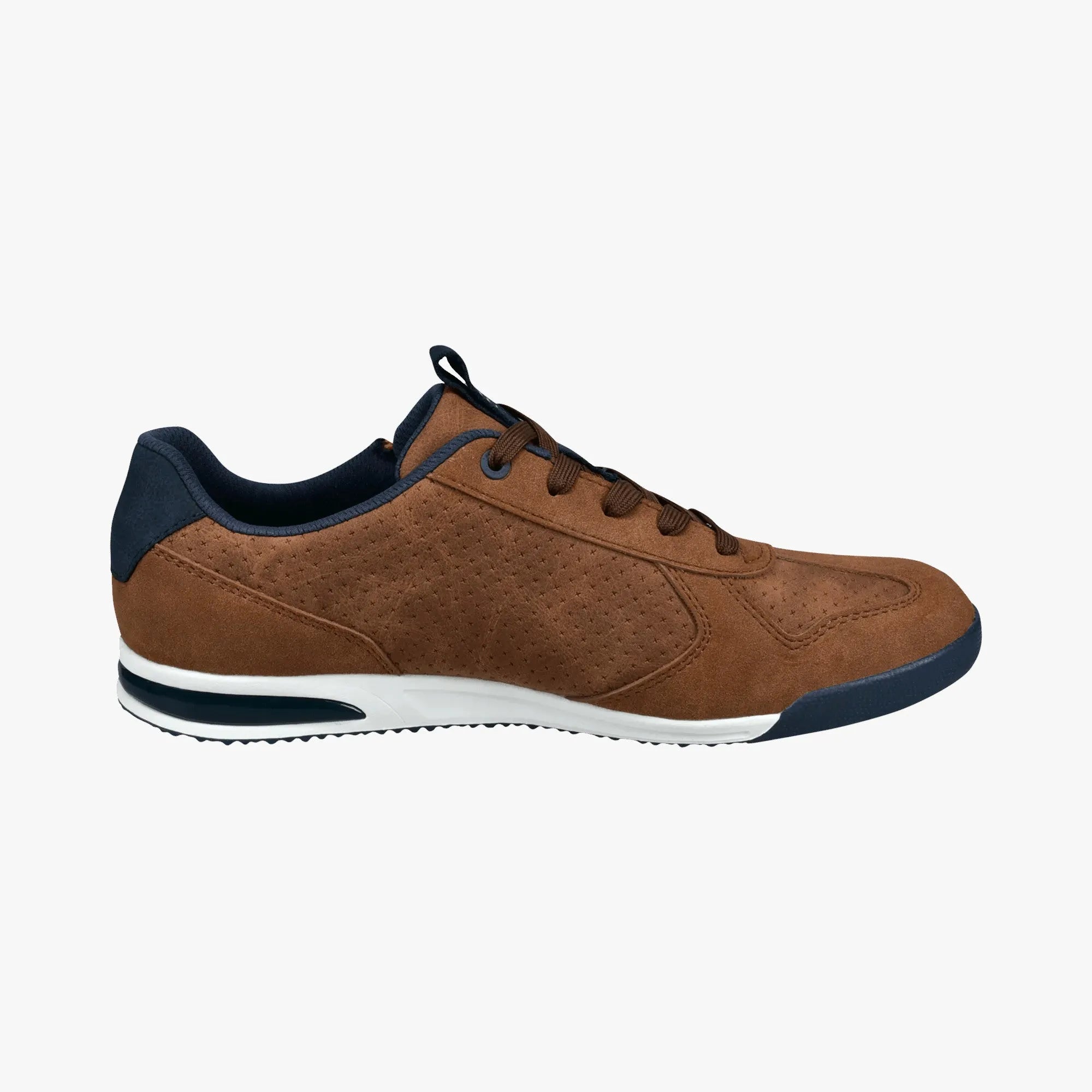 Bugatti Cognac Men's Sneakers – Zip Detail & Eco Comfort - Leavys