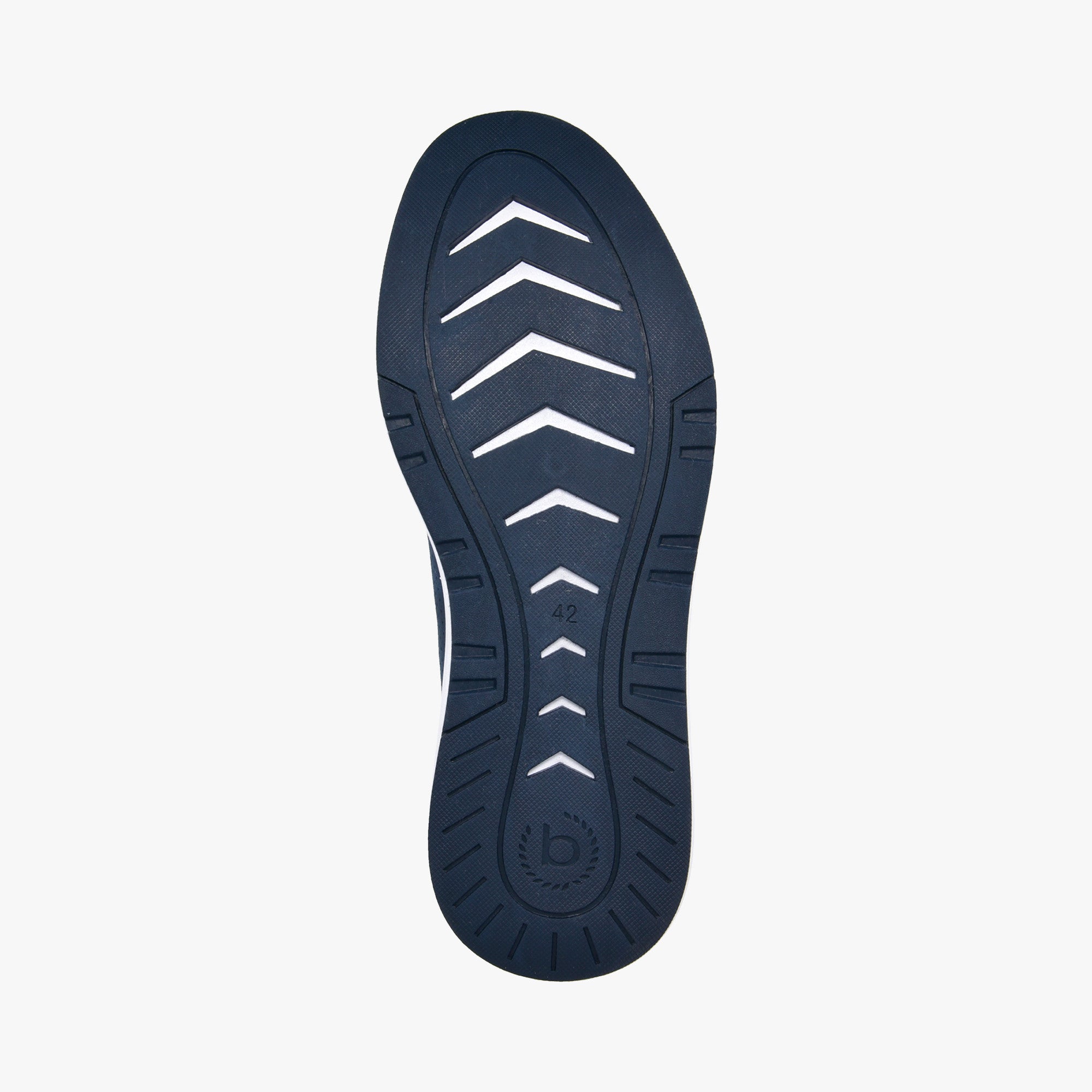 Bugatti Men’s Blue Mesh Sneakers with Cognac Heel & EVA Sole
