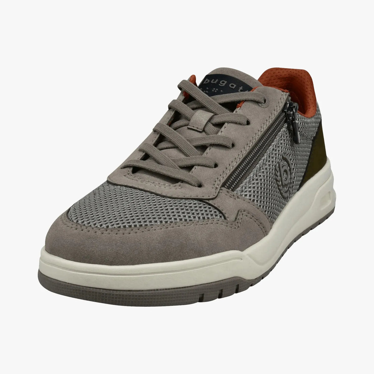 Bugatti Men’s Beige Mesh Zip Sneakers with EVA Ultralight Sole - Leavys Shoes