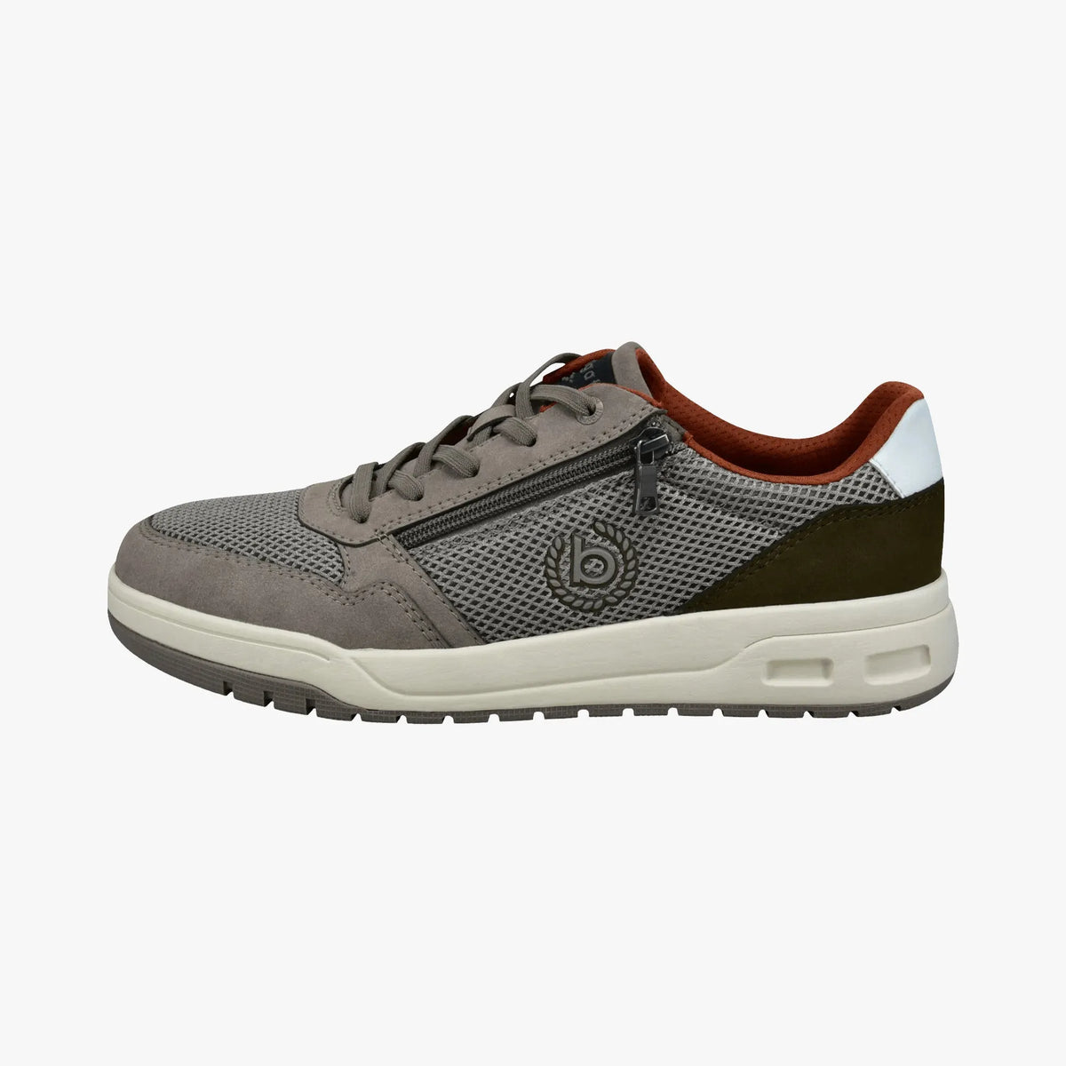 Bugatti Men’s Beige Mesh Zip Sneakers with EVA Ultralight Sole - Leavys Shoes