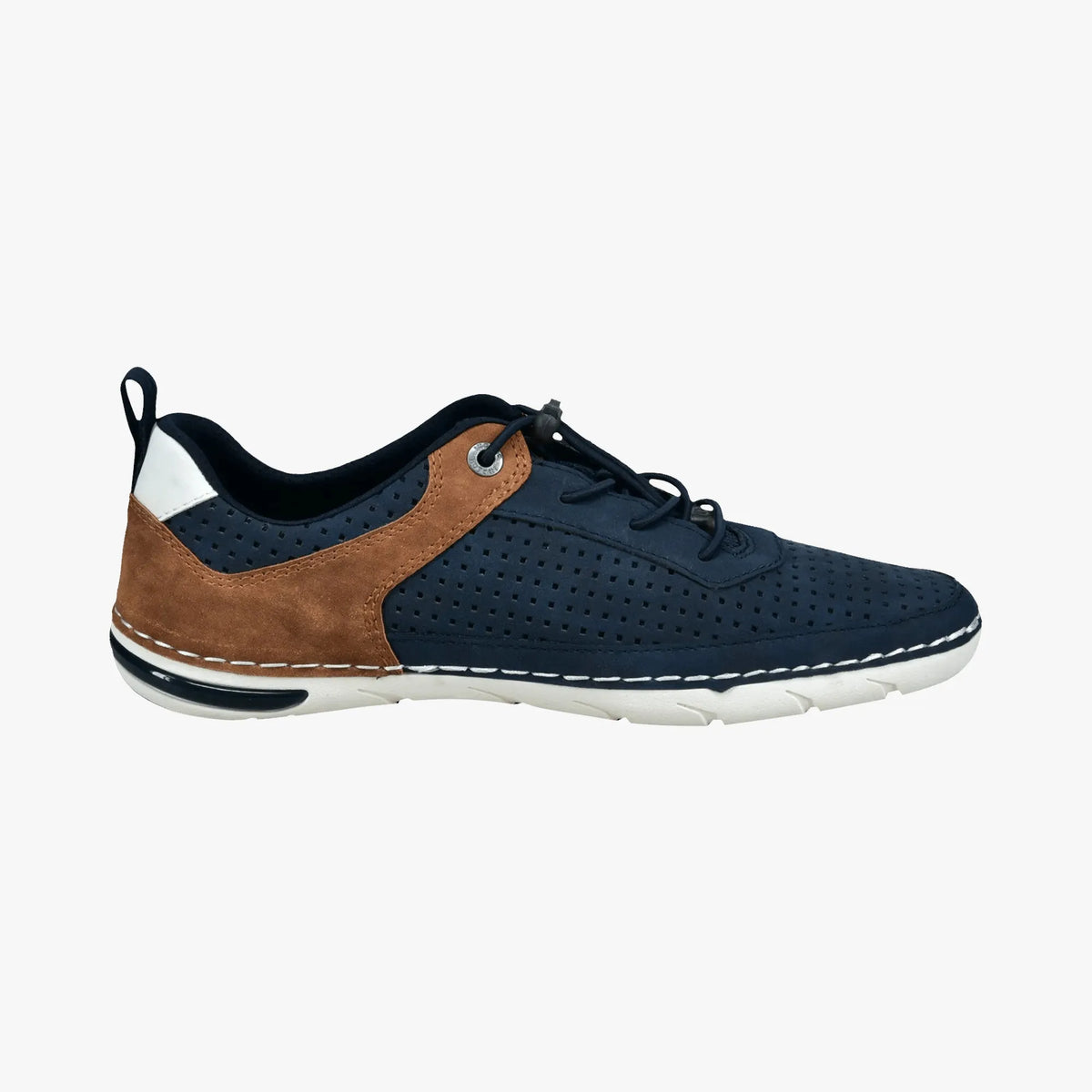 Bugatti Men’s Blue Perforated Lace-Up Shoes with Flexible Sole - Leavys Shoes