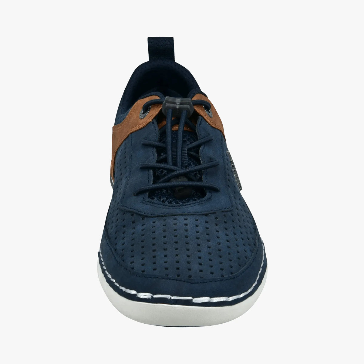 Bugatti Men’s Blue Perforated Lace-Up Shoes with Flexible Sole - Leavys Shoes