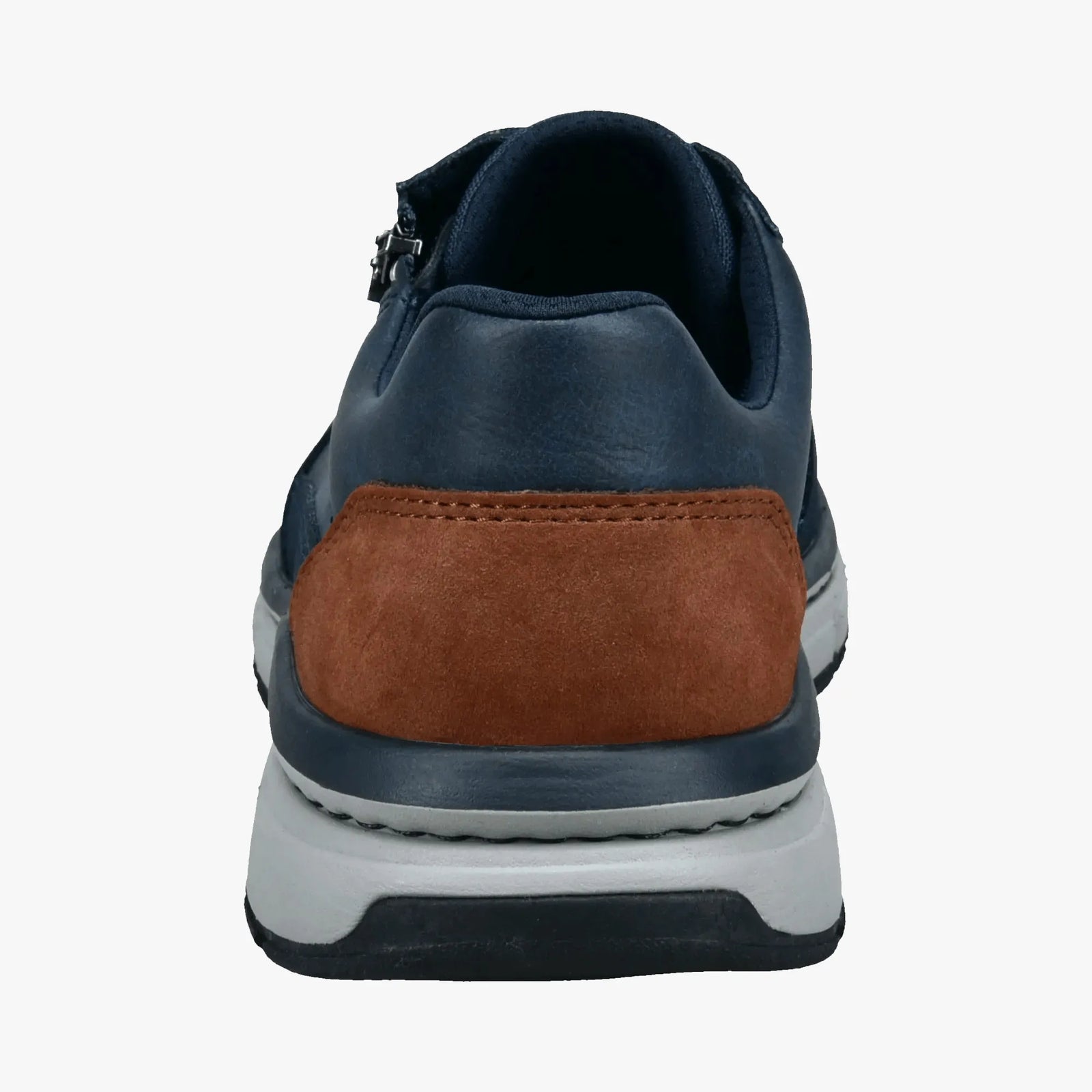 Bugatti Navy Wide-Fit Men’s Casual Trainer – Side Zip (331-AOS01) - Leavys Shoes