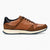 Bugatti Ivo Men's Cognac Leather Sneakers – Wide Fit, Memory Foam Insole - Leavys Shoes