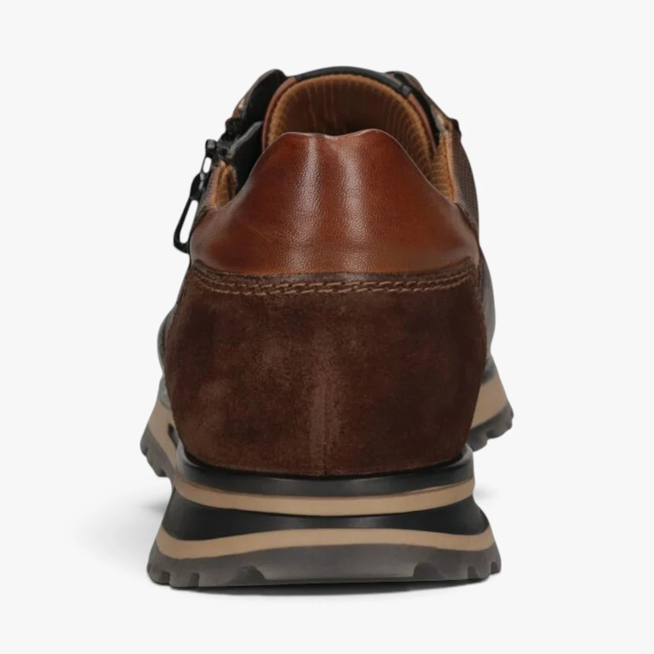 Bugatti Philip Brown Leather Trainer with Zip
