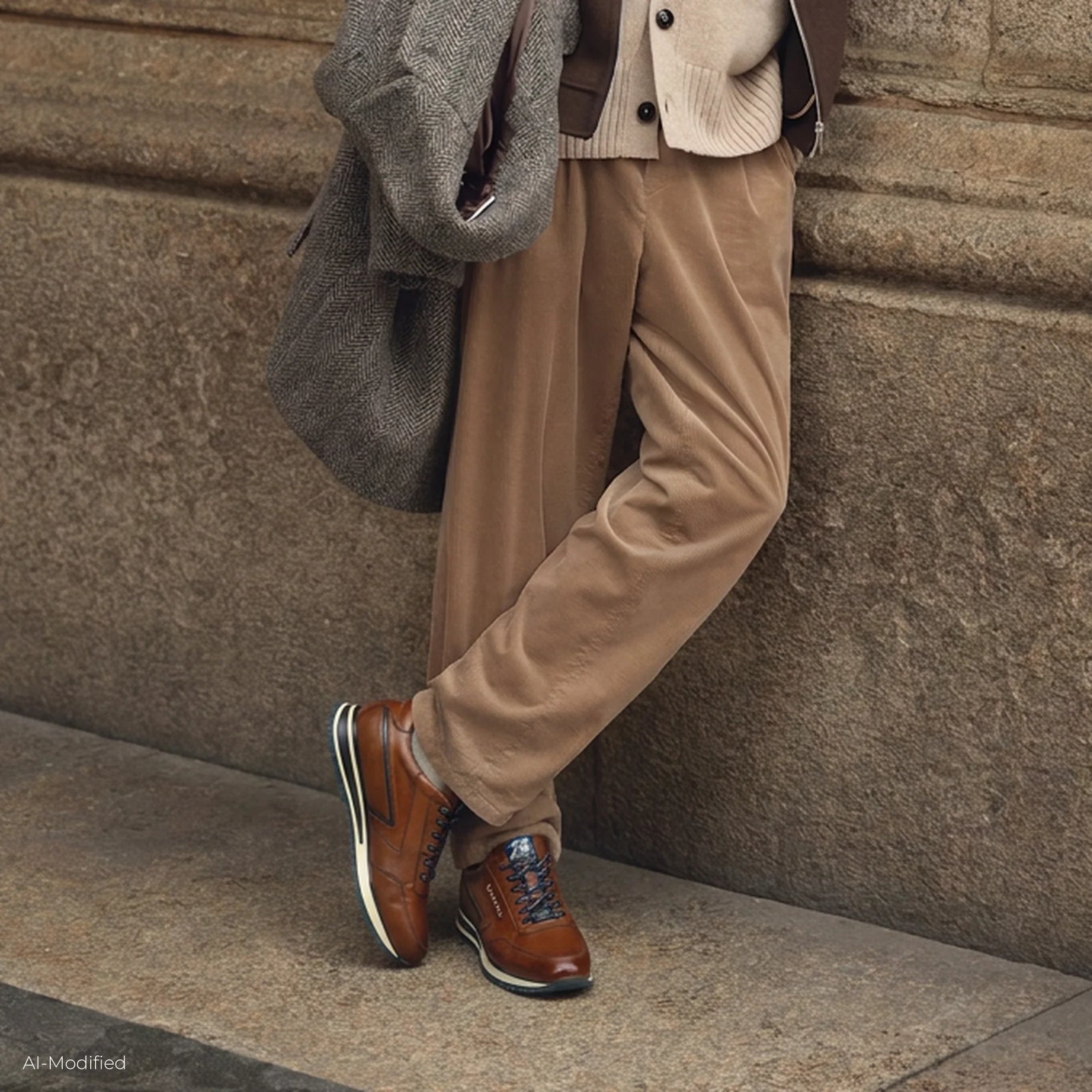 Bugatti Philip Cognac Leather Trainer