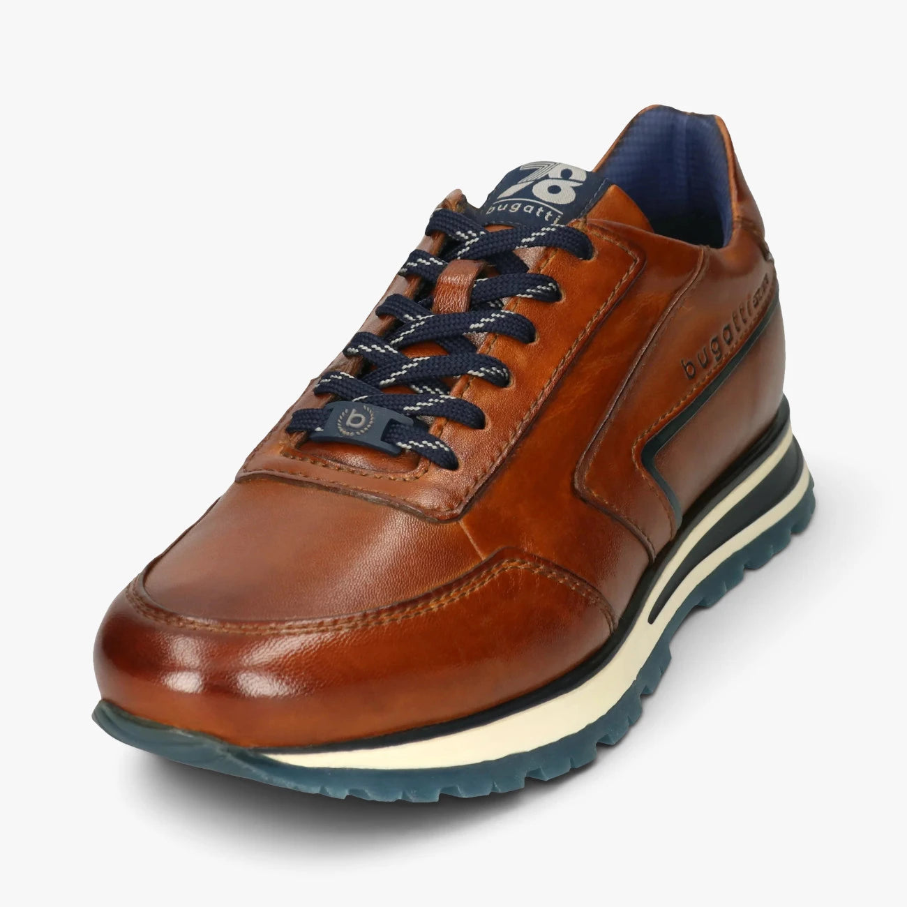 Bugatti Philip Cognac Leather Trainer
