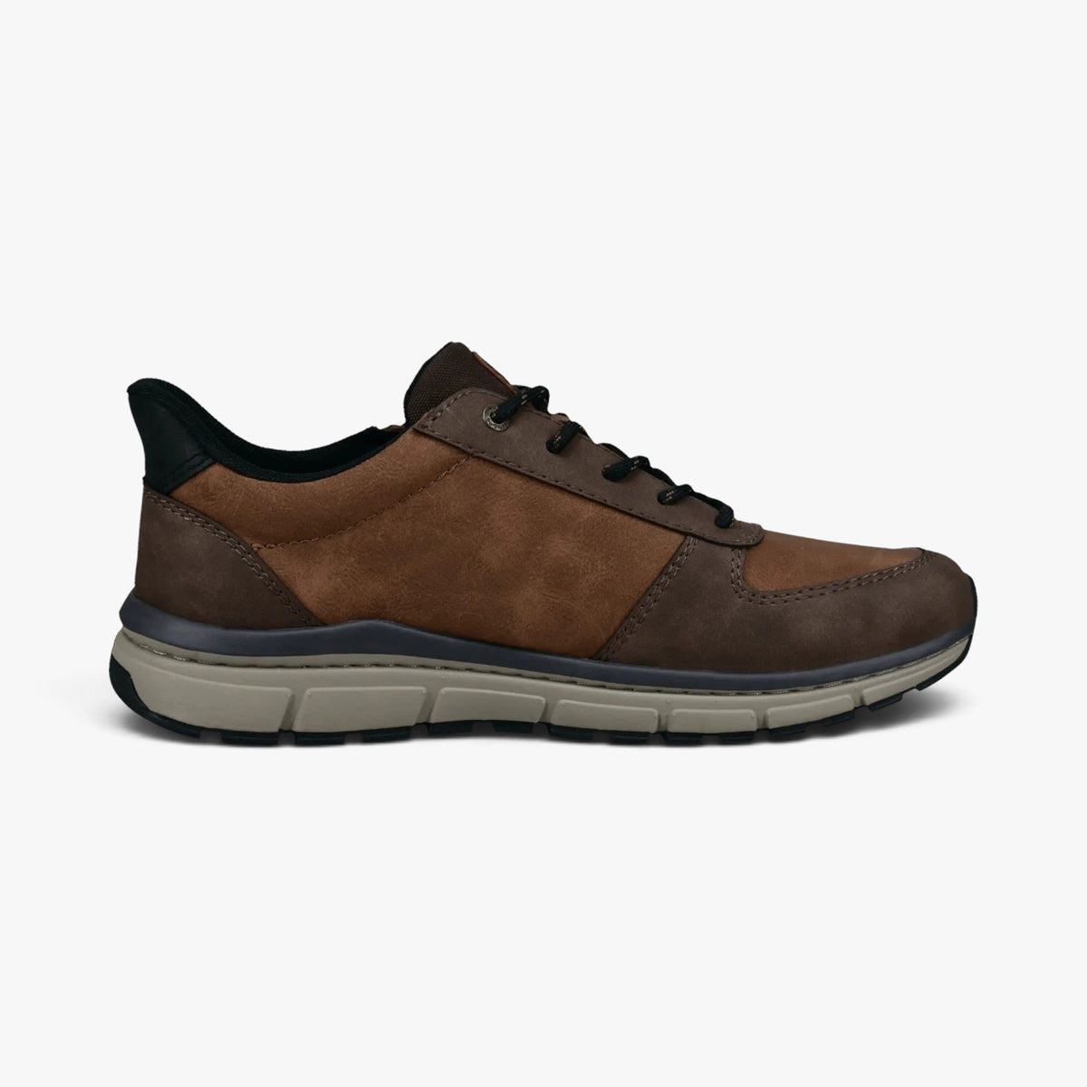 Bugatti Brown Extra Wide Fit Trainer with Zip