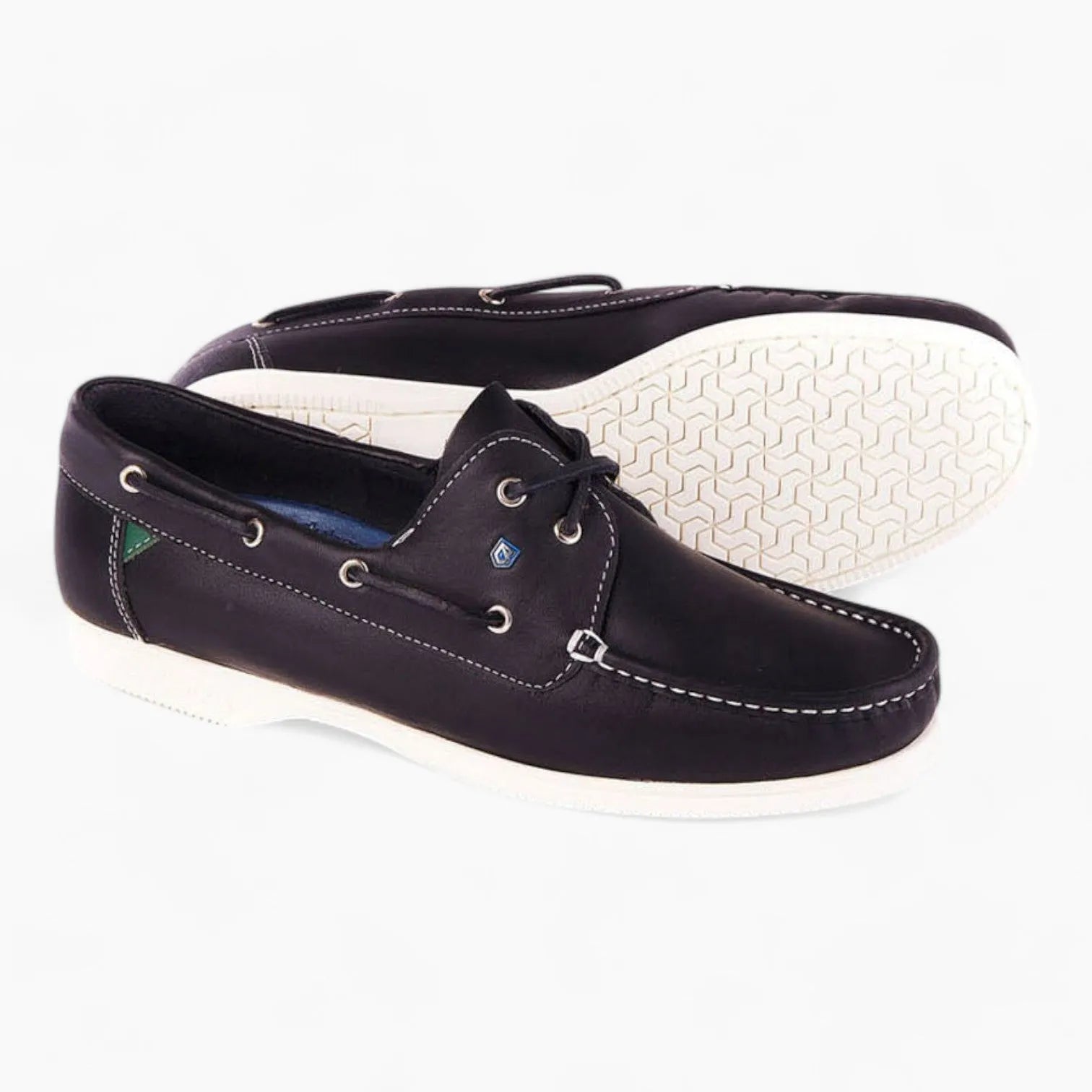 Dubarry Admirals Navy Leather Deck Shoes - Leavys Shoes