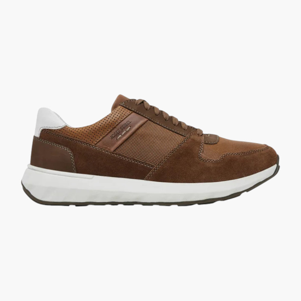 Josef Seibel Cameron 10 Cognac Leather Sneaker for Men - Leavys Shoes