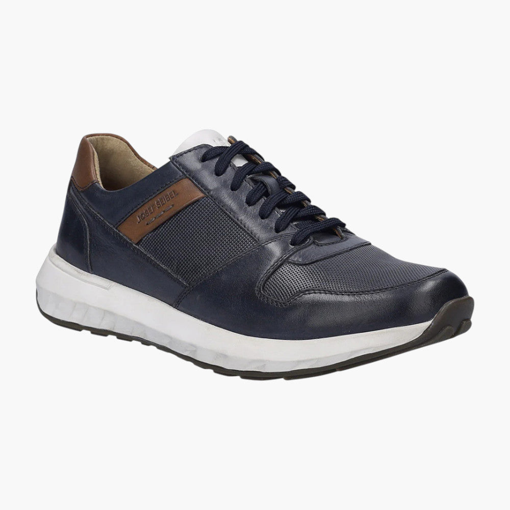 Josef Seibel Cameron 10 Men's Leather Sneaker - Ocean Multi - Leavys Shoes