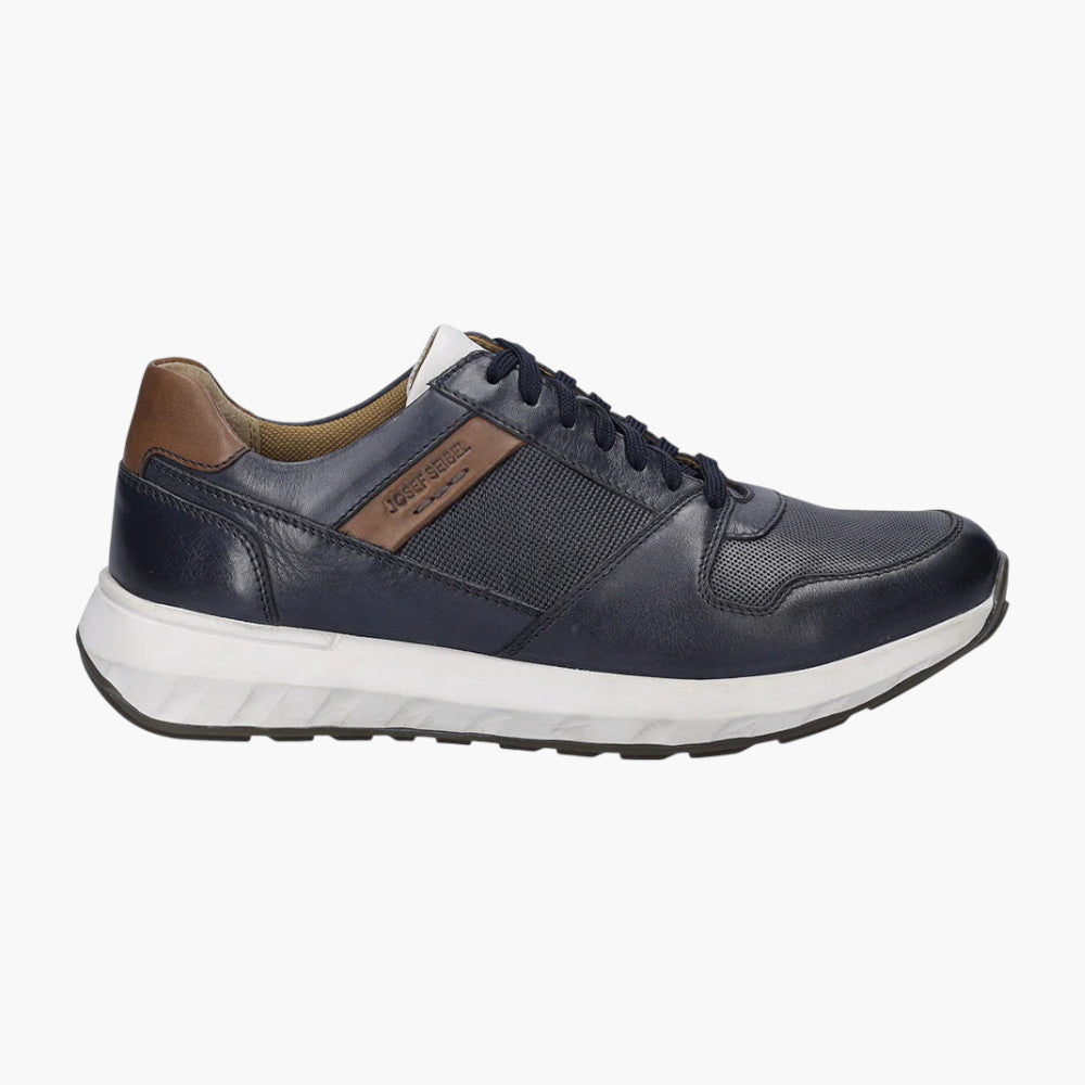 Josef Seibel Cameron 10 Men's Leather Sneaker - Ocean Multi