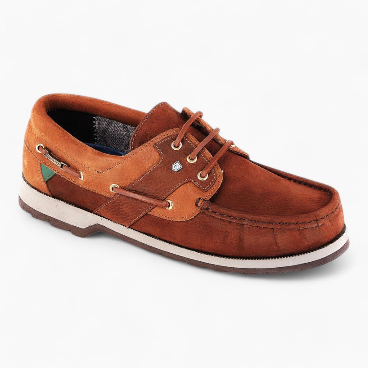 Dubarry Clipper Deck Shoe - Donkey Brown: Two-Tone Luxury Gortex Boat Shoe - Leavys Shoes