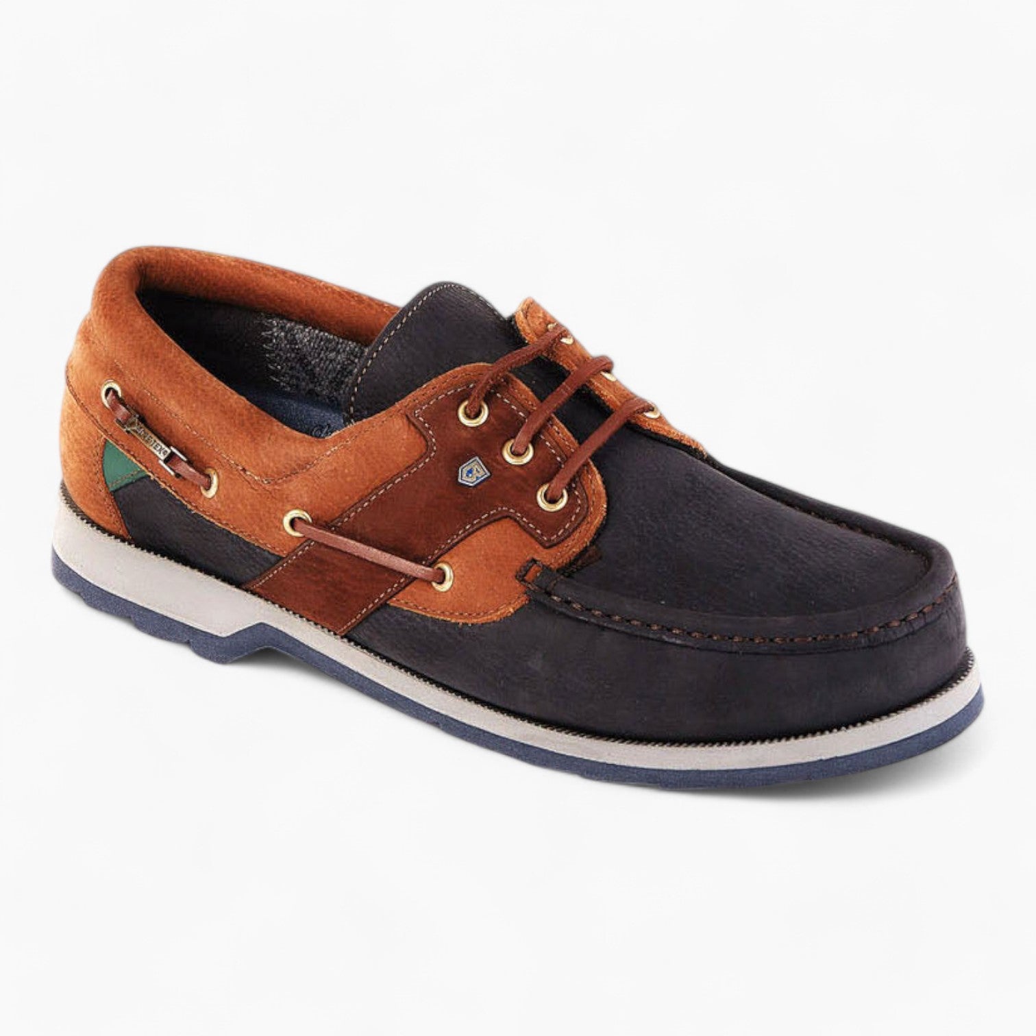 Dubarry Clipper Deck Shoe - Navy/Brown: High-Performance Luxury Gortex Boat Shoe