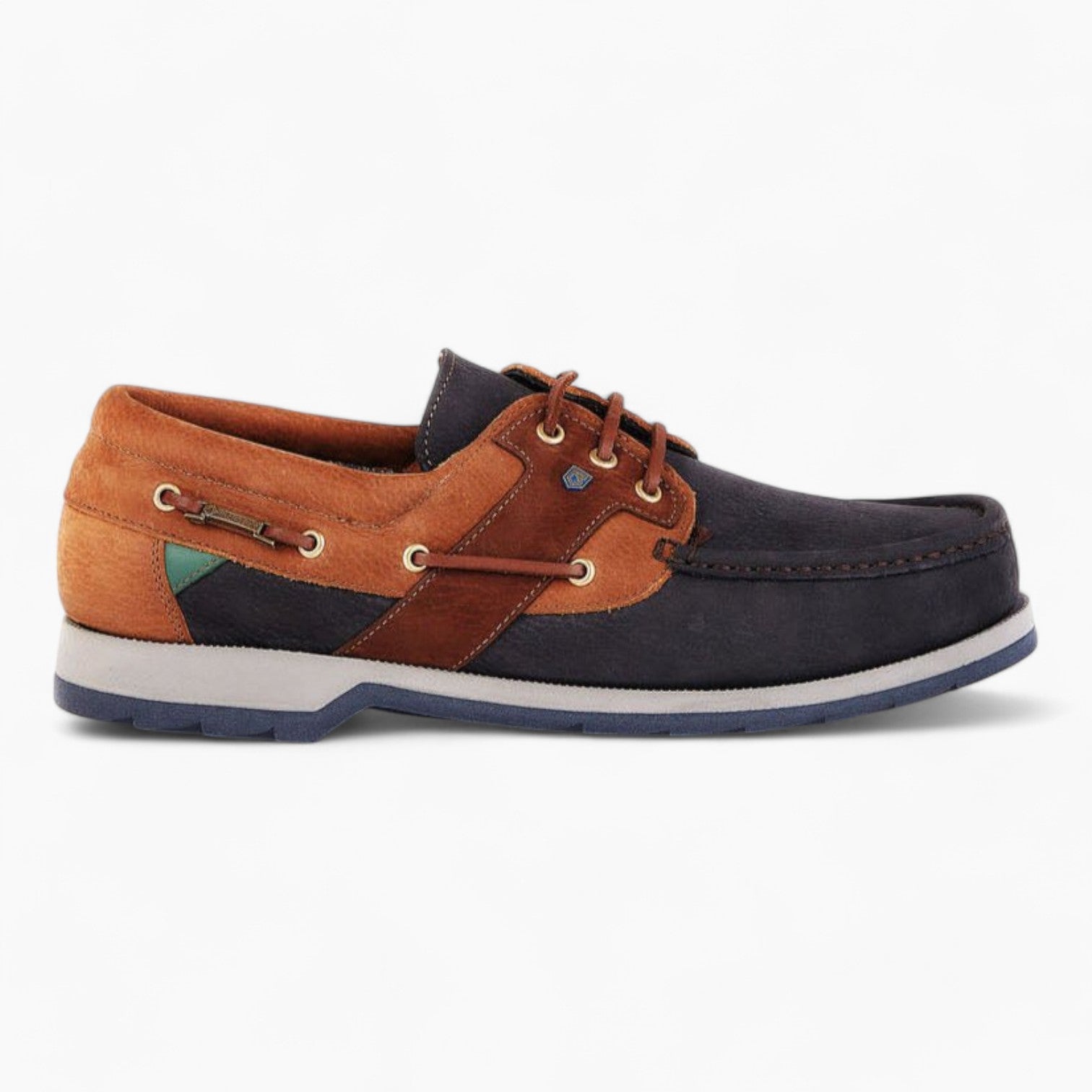 Dubarry Clipper Deck Shoe - Navy/Brown: High-Performance Luxury Gortex Boat Shoe - Leavys Shoes