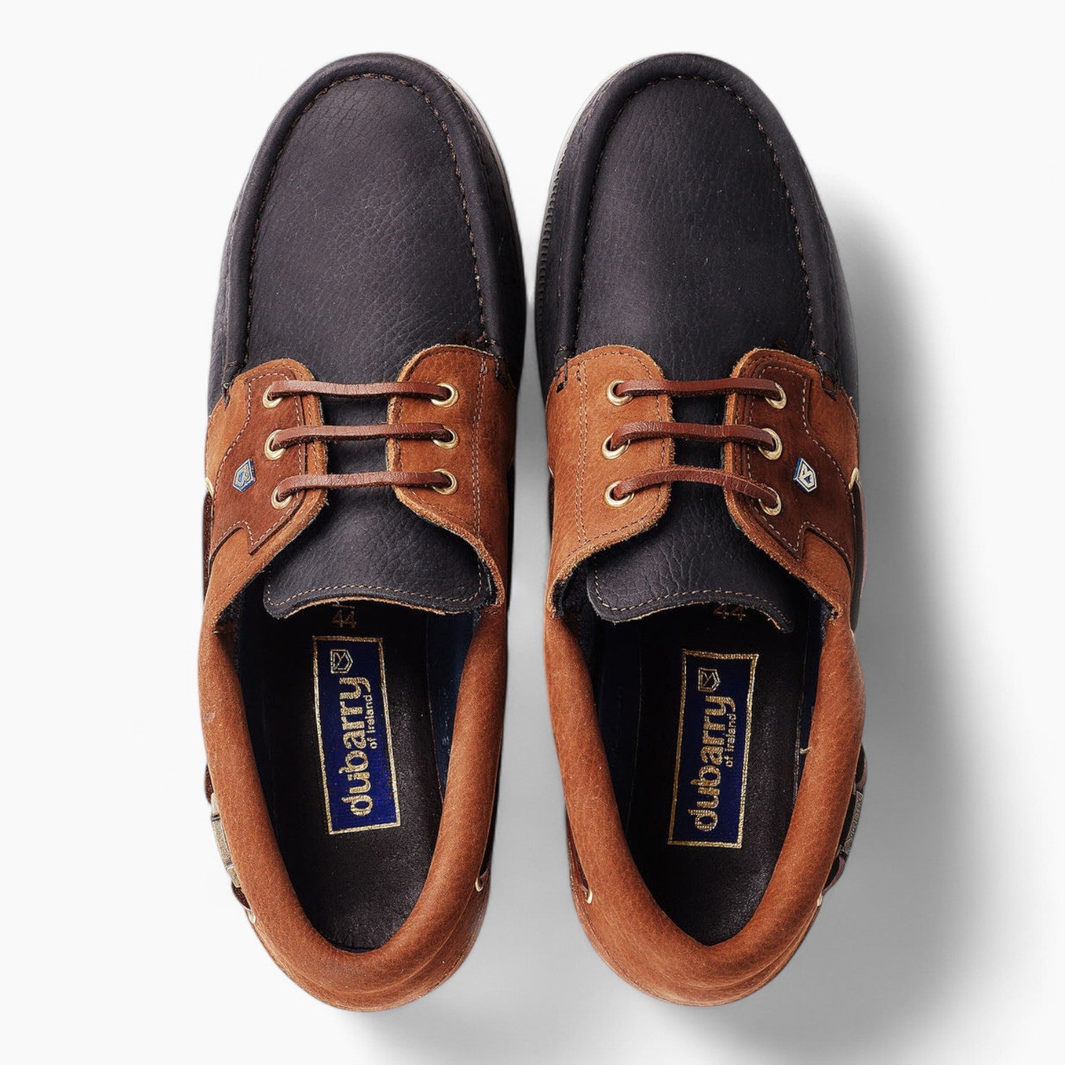 Dubarry Clipper Deck Shoe - Navy/Brown: High-Performance Luxury Gortex Boat Shoe - Leavys Shoes