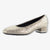 Ara Wide Fit Silver Court Shoes with Block Heel - Leavys Shoes