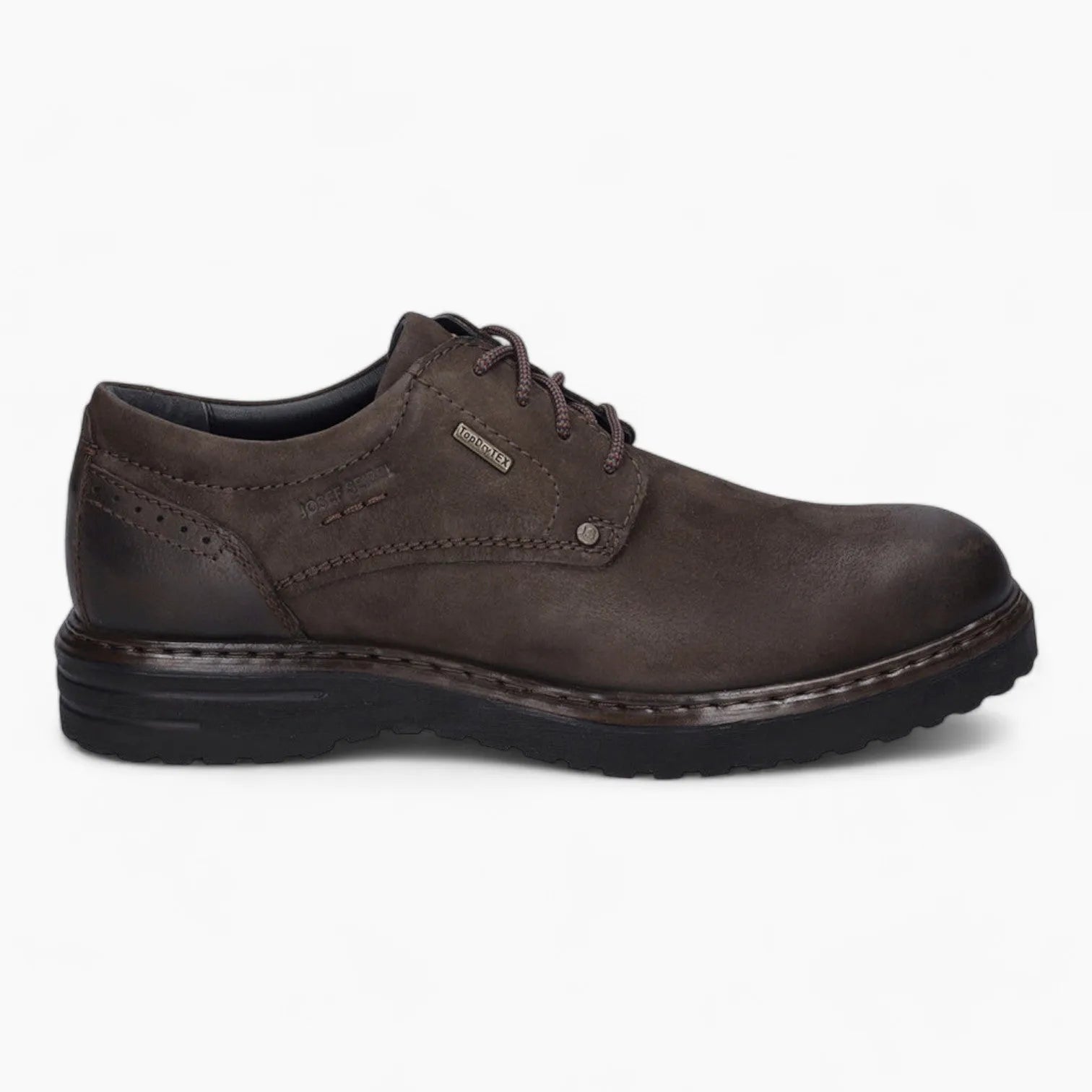 Josef Seibel Erroll 50 Brown Low Shoe with TopDryTex & Removable Footbed - Wide Fit, Waterproof - Leavys Shoes