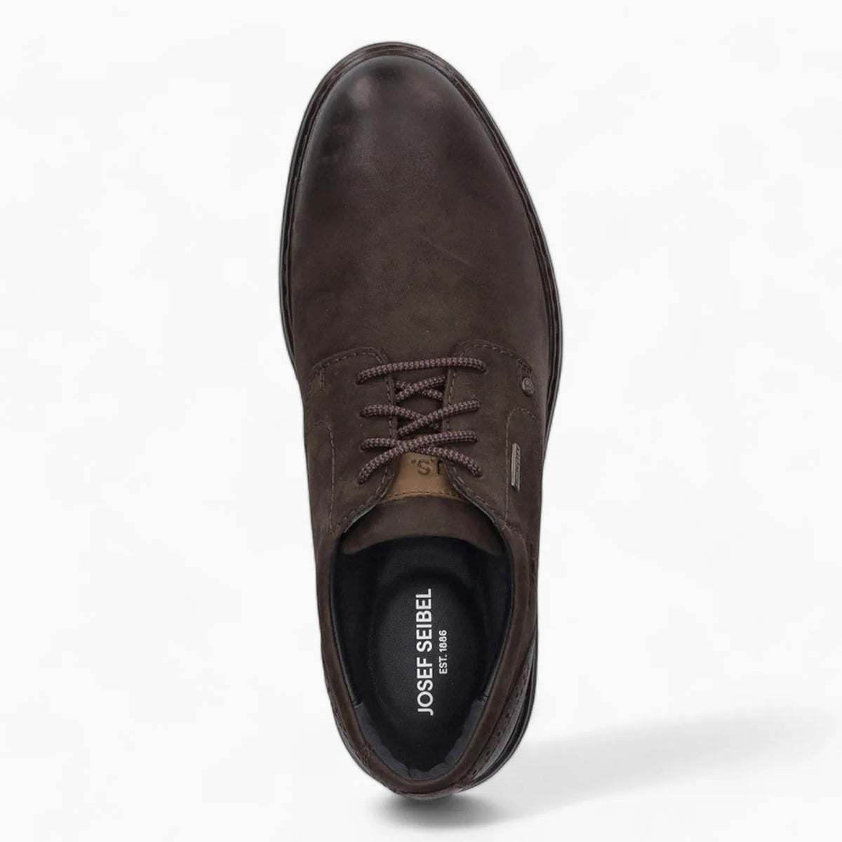 Josef Seibel Erroll 50 Brown Low Shoe with TopDryTex & Removable Footbed - Wide Fit, Waterproof - Leavys Shoes