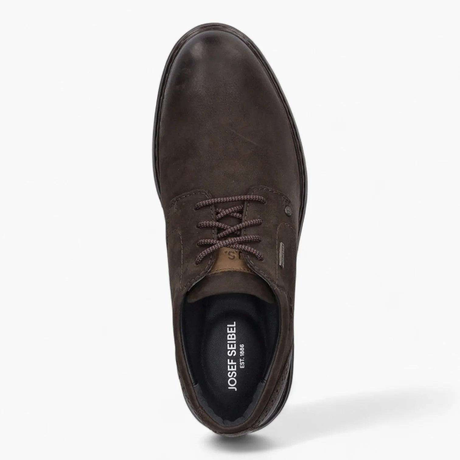 Josef Seibel Erroll 50 Brown Low Shoe with TopDryTex & Removable Footbed - Wide Fit, Waterproof - Leavys Shoes