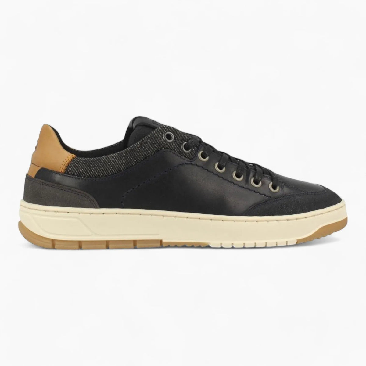 BullBoxer Men&#39;s Black Leather Casual Lace-Up Shoes - Leavys Shoes
