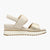 s.Oliver Women’s Velcro Wedge Sandal – Champagne with Buckle Detail